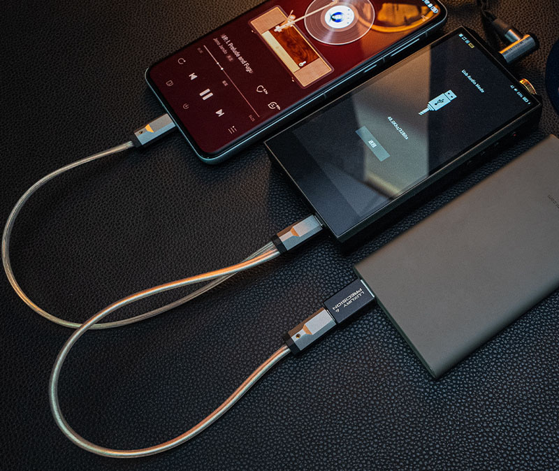 LUXURY&PRECISION、Y字型電源分離のセパレートUSB OTGケーブル