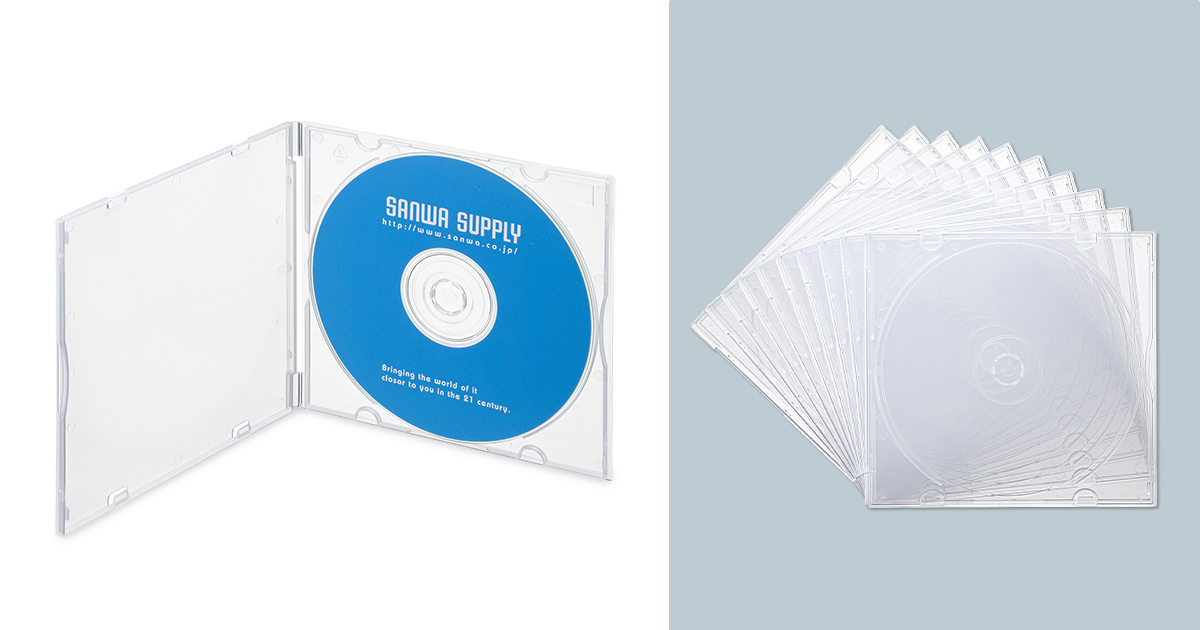 サンワ、割れにくい薄型BD/DVD/CDケース。10枚で1188円 - AV Watch