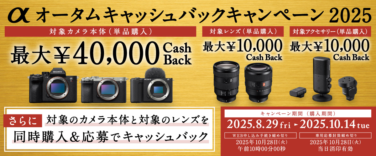 ソニー、α/Cinema Line/VLOGCAMでキャッシュバックキャンペーン - AV Watch