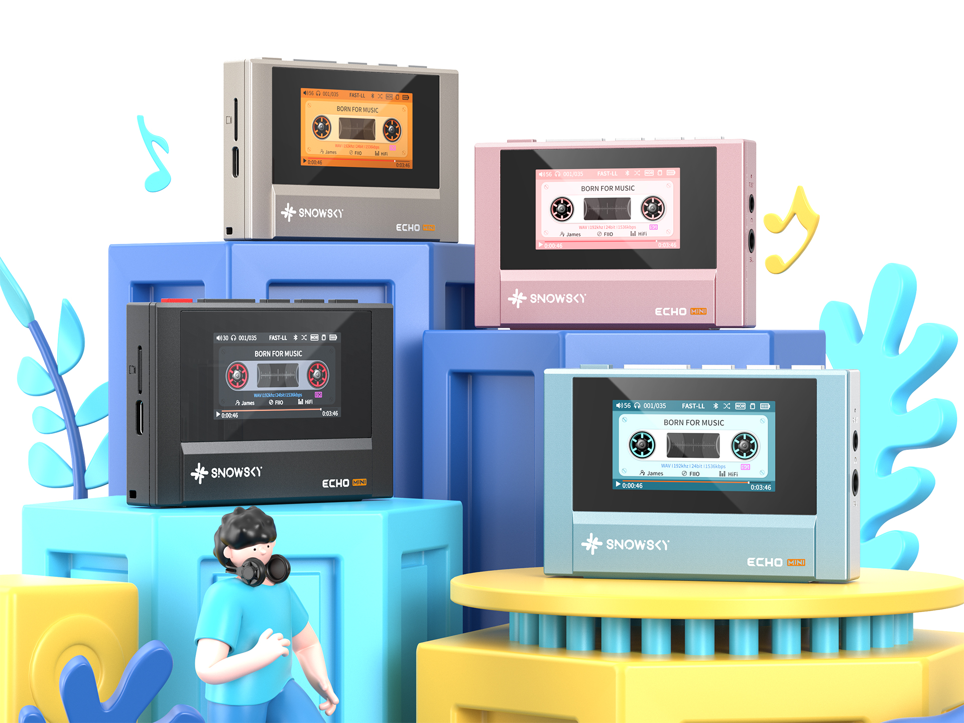 SKY ECHO MINI 高解像度音楽プレーヤー Snowsky ECHO MINI