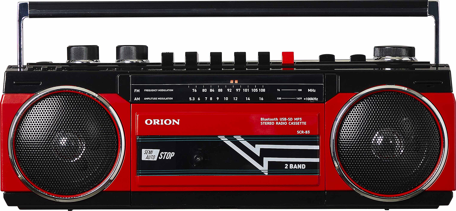 ORION、“俺たちの青春ラジカセ”「SCR-B3」にポップな新色レッド