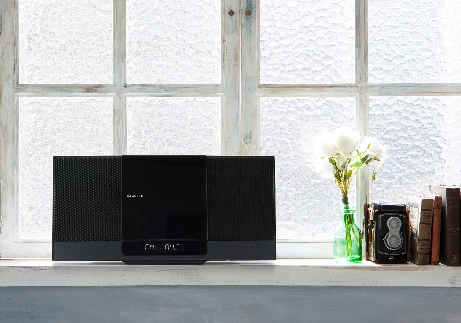 AUREX、棚や出窓に置ける縦型スリムなミニコンポ - AV Watch