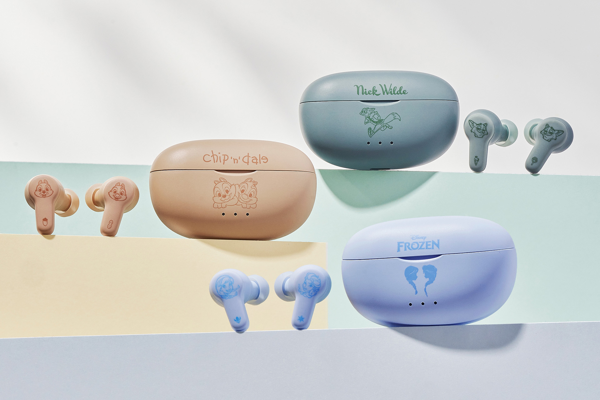 Victor×ディスニーストア第3弾。「ニック」「チップ＆デール」「アナとエルサ」完全ワイヤレス