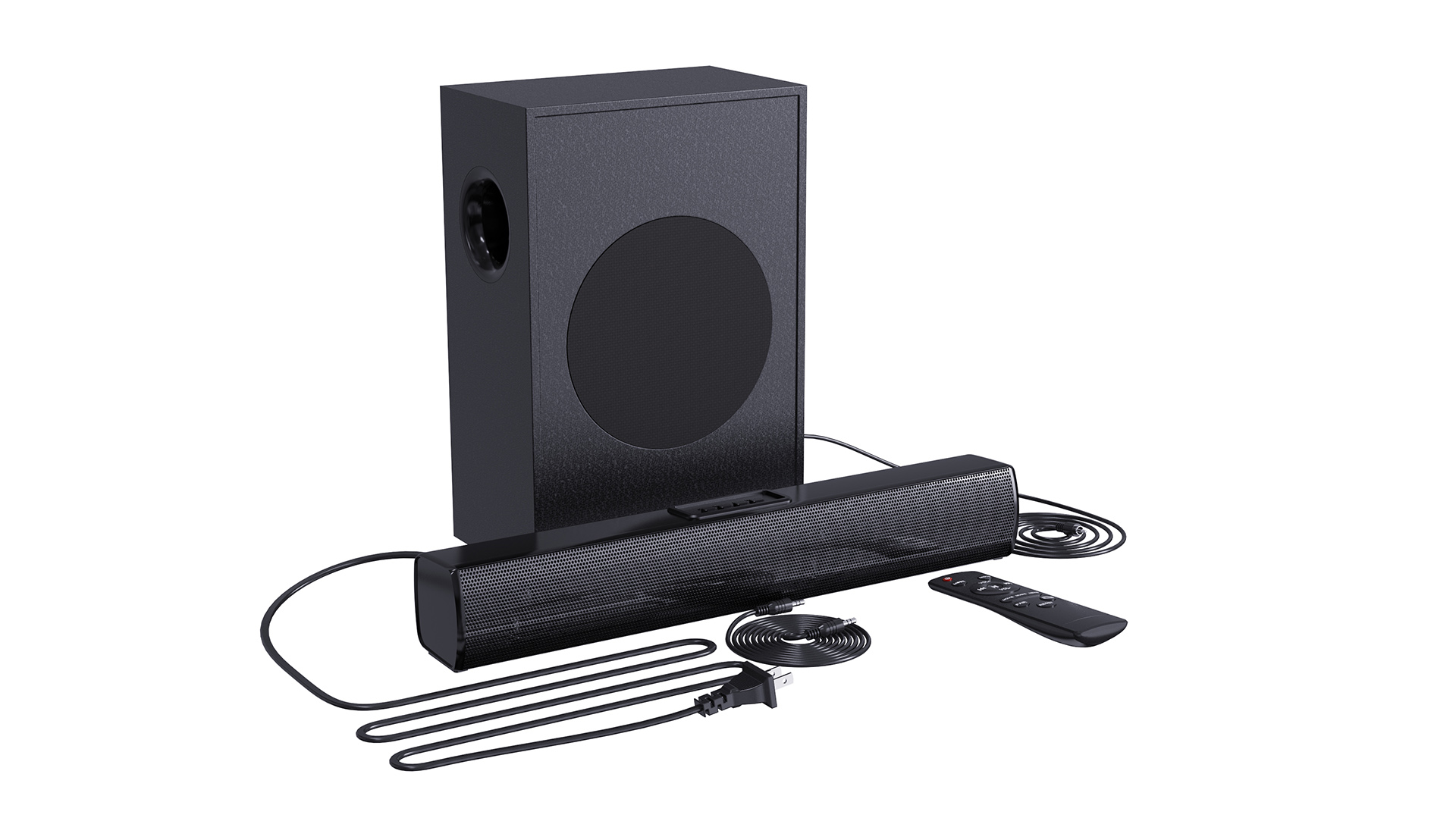 ゲオ、サブウーファー付きで4378円の2.1chゲーミングサウンドバー