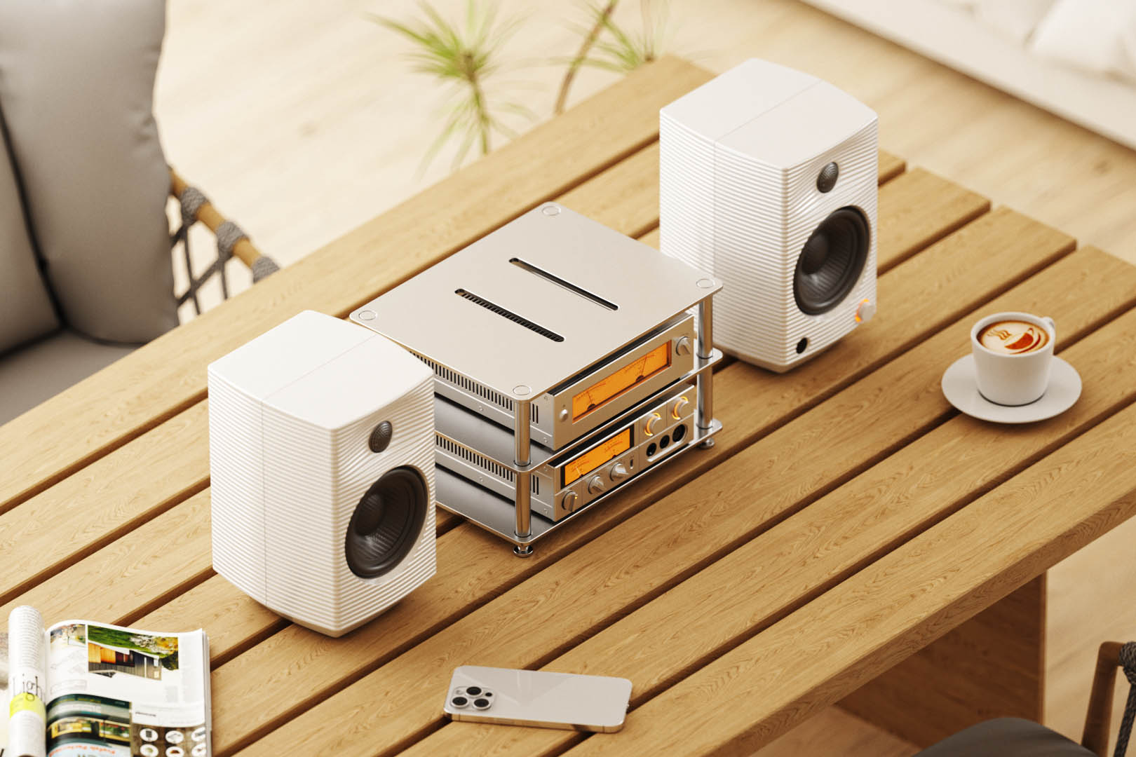 FIIO、XLR搭載/Bluetooth対応のアルミ鋳造筐体アクティブスピーカー「SP5」ホワイトモデル