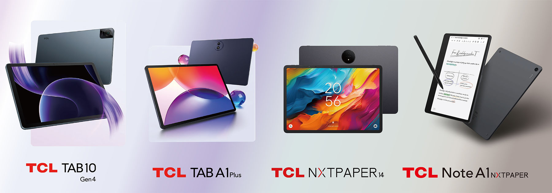 TCL、14.3型でスピーカー4基搭載タブレットやAI電子ノート発表 - AV Watch