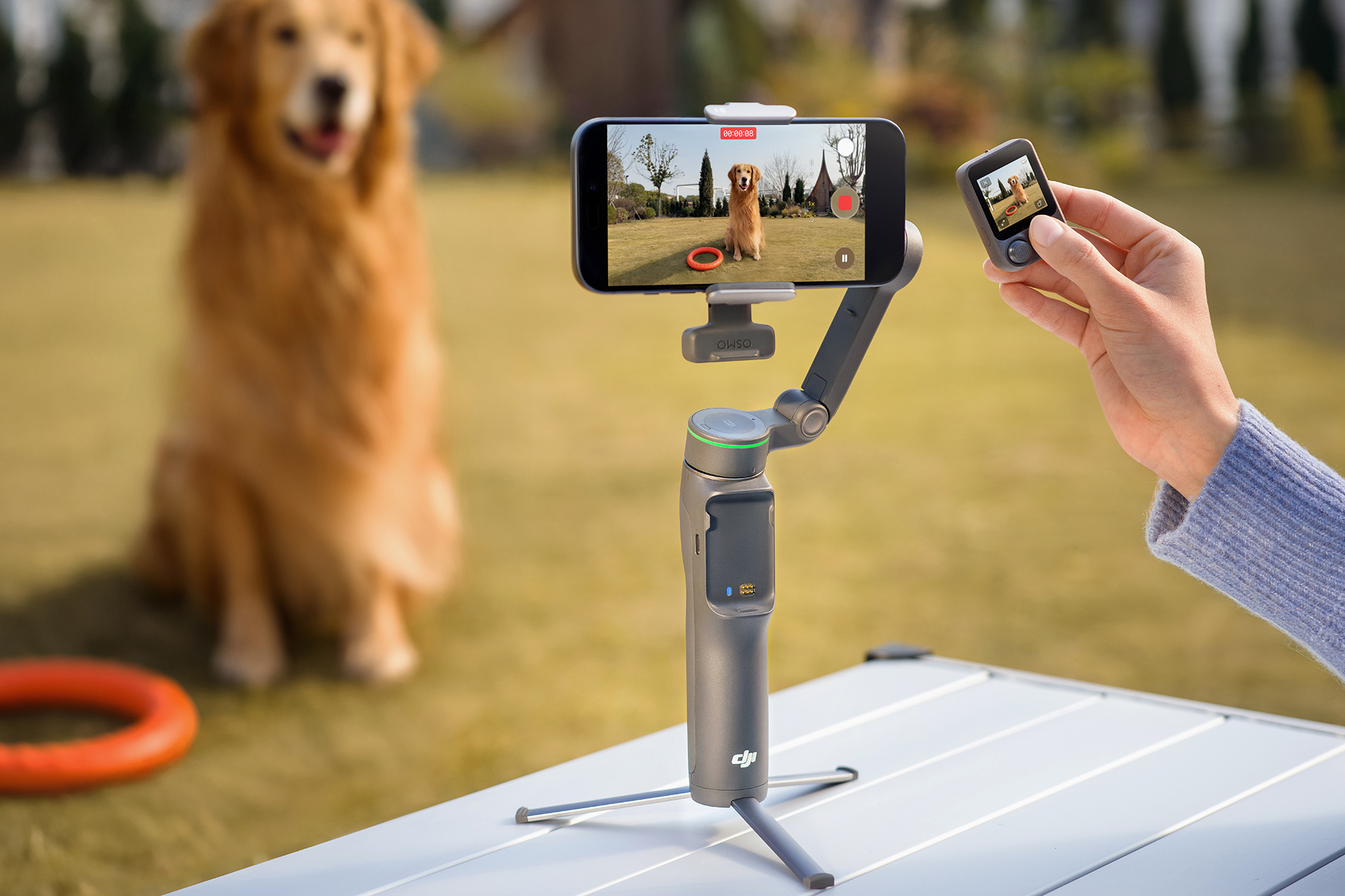 DJI、ペットや車も追尾できるスマホ用ジンバル「Osmo Mobile 8P