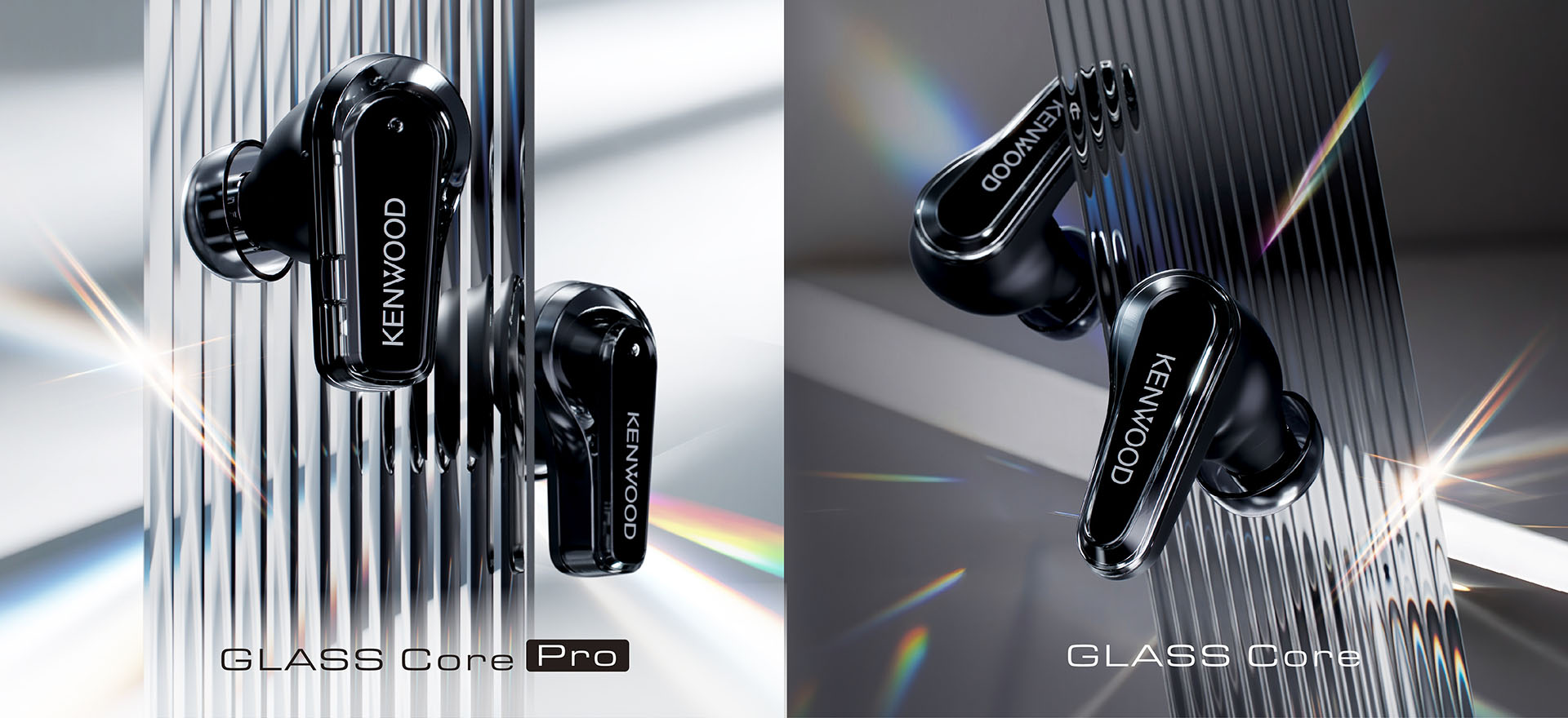 ケンウッド80周年、業界初ガラス振動板採用ワイヤレスイヤフォン「GLASS Core」